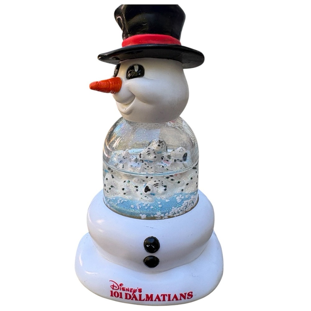 Disney 101 Dalmatians Snow Globe‎ Ornament Snowman 1996 McDonald's